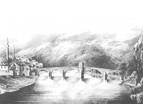 Edmund Misera: Konjic 1880., akvarel